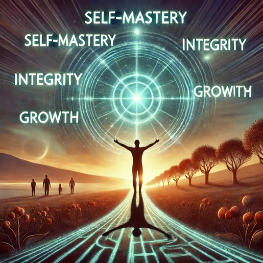 Visual Concept: An individual stands on a path toward a glowing horizon, arms stretched wide in a stance of confidence and self-acceptance. Above them, glowing words such as Hinderances to Self Mastery, Community Empowerment Services, How Do I Learn Best, and What Does I Am Mean elevate, symbolizing the Four Agreements guiding their journey. In the background, a community of individuals walking similar paths represents the collective progress and shared experiences of the I Am Hub community. The landscape transitions from shadow to light, symbolizing the transformative journey from self-doubt to empowerment and mastery of self.#iamwhatiam #iamhub #empowermentinbusiness #allwalksoflife #howdoyoulearnbest #masteryofself #certificationofminorityownedbusiness #personalfinanceandinvesting #hindrancestoselfmastery #communityempowermentservices #pyramidofselfmastery #grantsforminoritywomen #howdoilearnbest #howtoproducecontent #whatisthehealthtriangle? #whatisanxietystate #whatstateamiin #knowledgeofself #whatdoesiammean #thefouragreements #beimpeccablewithyourwords #donttakeanythingpersonally #assumenothing #alwaysdoyourbest #knowledgewisdomunderstanding #wearehappytohelp #lovepeaceandhappiness #morethanhappytohelp #knowledgeofselfandempowerment #thefouragreement